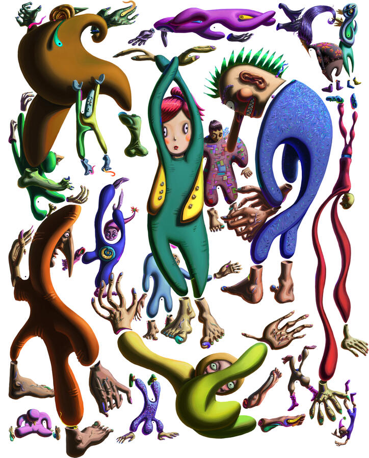 Squiggly Wiggly People, digital, 2021
